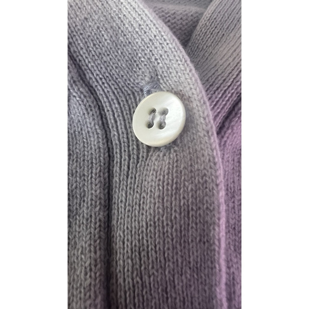 100% Cashmere Gentry portofino Size 42 US 6 Light Gray V-Neck Button Up Cardigan - Picture 10 of 11